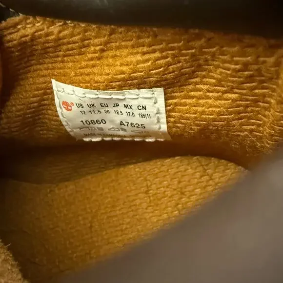 Timberland Toddler Wheat Nubuck Leather 6" Ankle Boots 12C - Picture 5 of 7